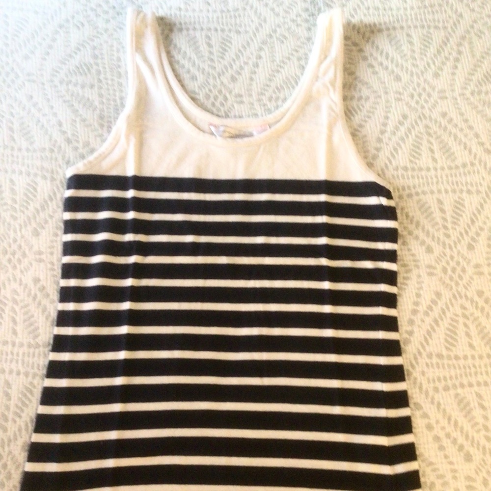 French Connection Striped Tank Top L